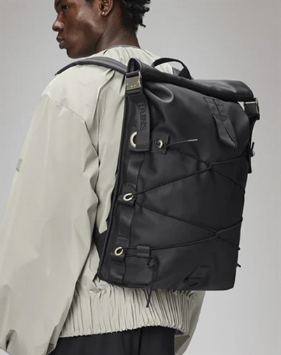 Rains - Trail Cord Rolltop Rygsæk - Black